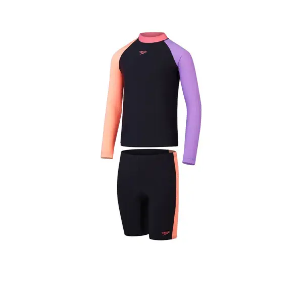 SPEEDO Colourblock Rash Top & Jammer Set ชุดว่ายน้ำเด็กผู้หญิง
